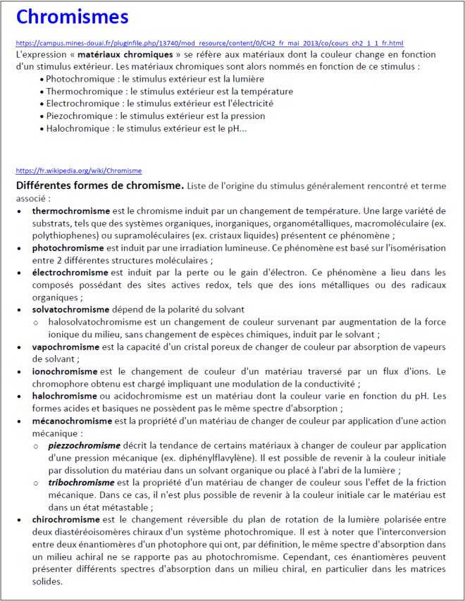 chromismes